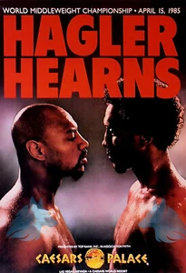 Hagler v Hearns Middleweight Championship Caesars Palace Promo Poster April 1985 - Picture 1 of 1