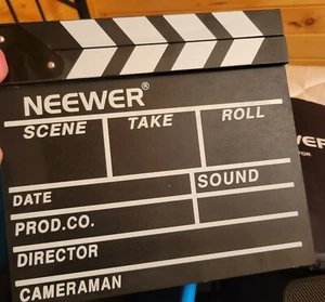 Neewer Acrylic Film Movie Directors Clapper Board Kit, 12'' x10'' Plastic - Picture 1 of 2