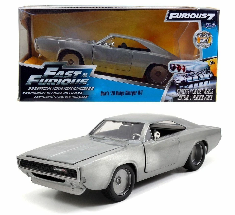 Dodge Charger R/t 1968 Fast & Furious 7 Satin Metal 1:24 Model JADA TOYS - Immagine 1 di 1