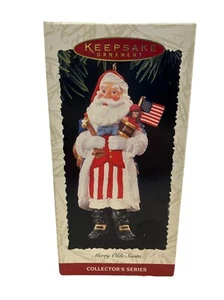 Hallmark Keepsake Ornament 1996 Merry Olde Santa USA American Flag Patriotic - Picture 1 of 2