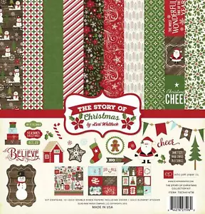 Echo Park The Story of Christmas Collection Kit 12 x 12 Scrapbook Paper Rudolph - Picture 1 of 2