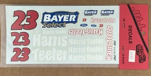 JNJ Vintage NASCAR Decals Chad Little #23 Harris Teeter 1:24 Scale Bayer Select - Picture 1 of 6