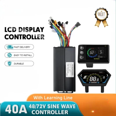 Three-Mode Sine Wave 48V/72V 40A Controller with LCD Color Display for E-bicycle - Image 1 of 4