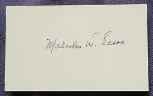 Mal Eason signed autographed 3 x 5 card MLB 1900-17 (d.70) Player & NL Umpire - Picture 1 of 3