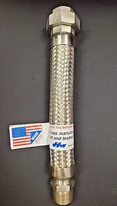 Hose Master braided flexible 304 Stainless Steel corrugated hose 12" x 1" MB304 - Picture 1 of 6