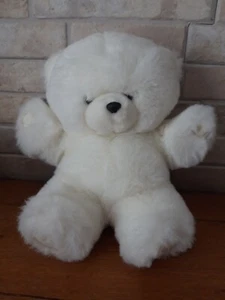 OA / Teddybär weiß Vintage Marke Bulgom sehr guter Zustand 29 cm - Bild 1 von 5