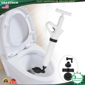 High Pressure Toilet Plunger Air Drain Blaster Sink Dredge Pipe Clog Plumbing - Picture 1 of 22