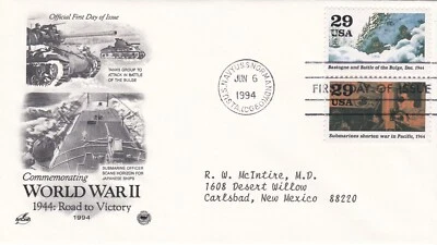 1994 USA paquebot cover sent from USS Normandy CG-60 board - Image 1 of 2