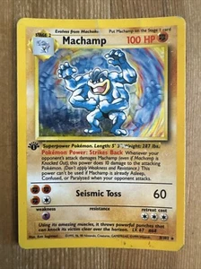 Machamp - 8/102 - Pokemon Base Set Unlimited Holo Rare Card WOTC DMG #2 - Picture 1 of 2