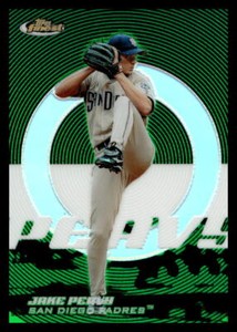2005 Topps Finest  Jake Peavy #55 Green Refractor /199 Padres