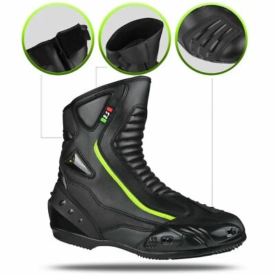 Scarpa Scarpetta Stivaletto Calzature Moto Scooter Città Sportive Pelle BIESSE - Immagine 1 di 2