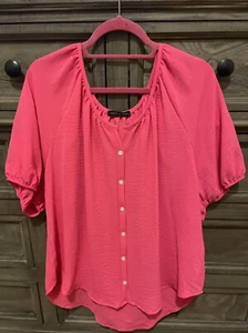 Chris & Carol 1X Pink Blouse - Picture 1 of 5