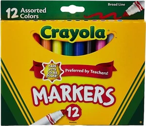 Crayola Assorted Broad Line Markers - 12/Pkg - Picture 1 of 1