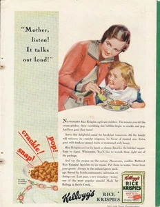 Pubblicità rivista - 1930 - Kellogg's Rice Krispies - Foto 1 di 1