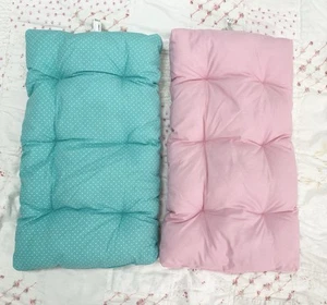 American Girl Doll 2013 Dreamy Daybed Bedding Pink & Teal Blue Tufted Mattress - Picture 1 of 4