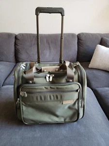 BRIGGS AND RILEY Baseline 2 Wheel Cabin Bag Olive U112-7 - USED ONCE!! EXCELLENT - Picture 1 of 24