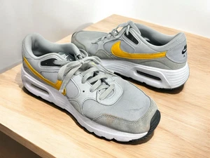 Nike Air Max SC Wolf Grey Yellow Ochre Athletic Shoes - Picture 1 of 8