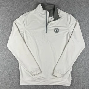 Peter Millar Golf Perth Quarter Zip Performance Pullover Small Mens White READ - Picture 1 of 9