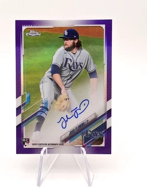2021 Topps Chrome Purple Refractor #RA-JF Josh Flemming AUTO /250 - Image 1 of 2