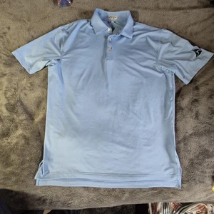 Camisa Polo Peter Millar Para Hombre Grande Azul Verano Comodidad Golf Elastizada Logo 20630 - Imagen 1 de 12