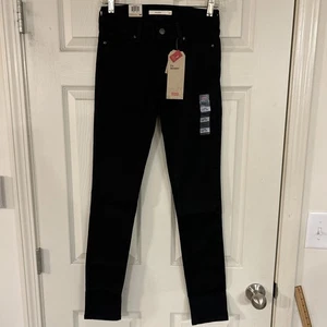 Levi's 26x32 Women's 711 Skinny Soft Black Jeans - Bild 1 von 6