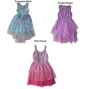 Zunie Girl Occasion Knee Length Lined Layered Sleeveless Dress - Picture 1 of 7