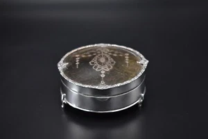 Antique George V Sterling Silver Dressing Table Box Trinket 1913 - Picture 1 of 11