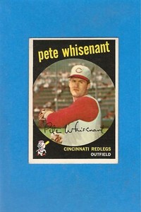 1959 TOPPS #14 Pete Whisenant Reds EXMT to Near MINT Crease Free