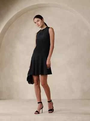 Mini Vestido Banana Republic Penélope Crepe XLT Negro #817302 Foto 1 de 4