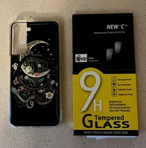 Samsung Galaxy S21 Case Moon &Stars Phone Cover + Tempered Glass Protectors Magn - Picture 1 of 5