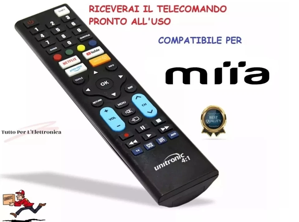 UNITRONIC TELECOMANDO TV MIIA UNIVERSALE SCEGLI IL MODELLO TI ARRIVA PRONTO ALL'USO