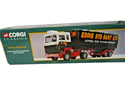 Corgi 23101 Ford Transcontinental Tilt Trailer E Stobart + Mirr + Ltd Ed + Box. - Image 1 of 4