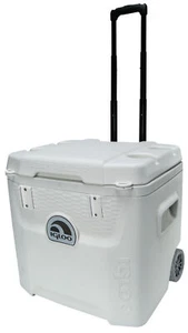 52 qt 5-Day Marine Hard Ice Chest Cooler with Wheels Backyard Camping Insulated - Picture 1 of 9