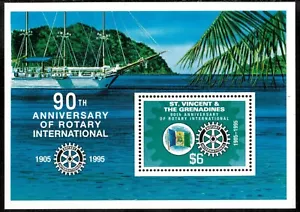 St. Vincent 1995 - Rotary - Souvenir Stamp Sheet - Scott #2175 - MNH - Picture 1 of 1