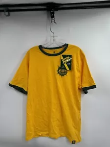 Australia T-Shirt Yellow Socceroos Official Licensed 2015 Mens Sz 2XL New Read - Picture 1 of 8