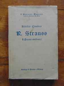 ATTILIO CIMBRO-RICCARDO STRAUSS-I POEMI SINFONICI-BOTTEGA POESIA-MILANO-1926 - Picture 1 of 5