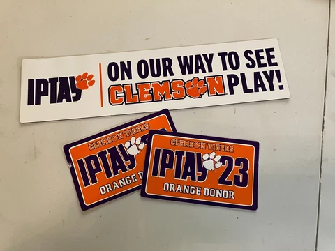 New 2023 Clemson Tigers Car Magnet & Decals IPTAY Donor Cover