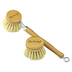 Mrs. Hornby's Pot Brush - Bamboo & Sisal Dish Brush with Replacement Head - Picture 1 of 9