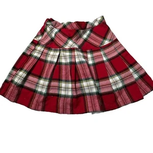 Girl Connection Red Plaid Skort Elastic Waist Girls Size 6 - Picture 1 of 8