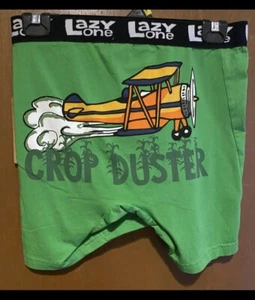 Small - NEW Lazy One Boxers Briefs CROP DUSTER PJ Shorts Lounge Pants Free Ship - Picture 1 of 6