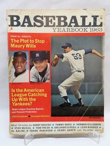 1963 Baseball Yearbook Magazine, MICKEY MANTLE, WILLIE MAYS & Don Drysdale Cover - Bild 1 von 8