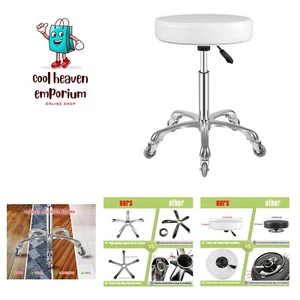Rolling Stool with Wheels Adjustable Swivel Heavy Duty Hydraulic Stools Chair... - Picture 1 of 8