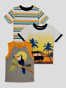 Garanimals Baby Boy & Toddler Boy T-Shirts & Tank, 3-Pack, 12 Months - Picture 1 of 2