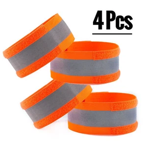 4 Pcs High Visibility Reflective Bands Safety Gear for Running Biking-RKHVBAND-4 - Picture 1 of 23