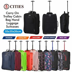 Lightweight Small 21" Wheeled Hand Luggage Trolley Cabin Bag Flight Bag Suitcase