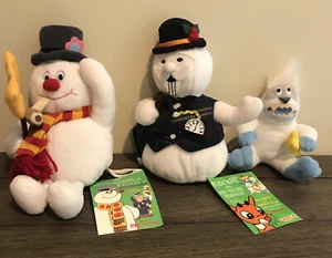Frosty The Snowman And Sam The Snow Man Bean Bag Stuffed Toy Vintage 1999 CVS - Picture 1 of 12
