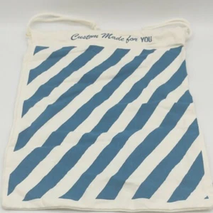 Vans Drawstring Skate Bag Custom Made For You Blue White Stripe Skateboard - Picture 1 of 4