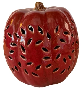 Fall Autumn Harvest Ceramic Pumpkin Holiday Farmhouse Home Table Accent Decor - Picture 1 of 3
