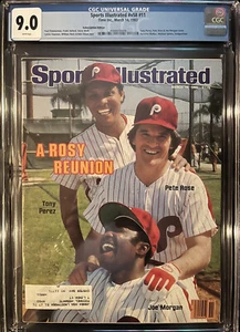 1983 Sports Illustrated PETE ROSE MORGAN PEREZ CGC 9.0 Subscription POP 1 - Picture 1 of 2