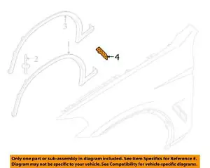 Tira moldura exterior guardabarros BMW OEM 18-24 X3,X4 51137418606 - Imagen 1 de 2